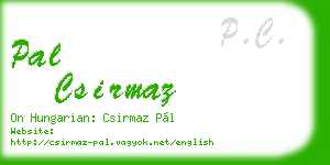pal csirmaz business card