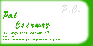 pal csirmaz business card